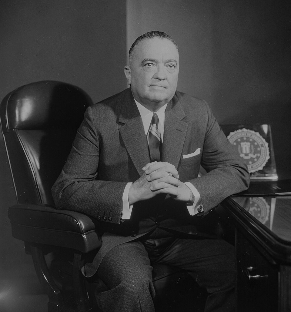 Portrait of FBI director J. Edgar Hoover